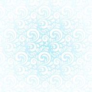 Blue winter curls vector abstract background