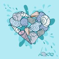 Seashells heart
