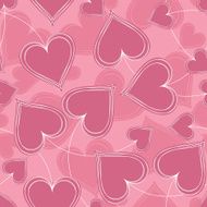 Pink Paired Hearts Background