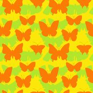 vector seamless pattern of butterflies N6