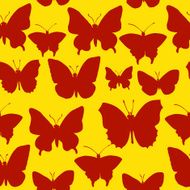 vector seamless pattern of butterflies N7