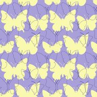 vector seamless pattern of butterflies N8