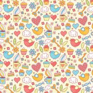 Romantic seamless pattern Valentine background N11