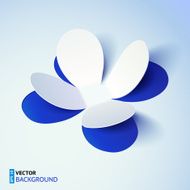 Blue cutout paper vector plower