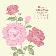 Invitation with roses N7