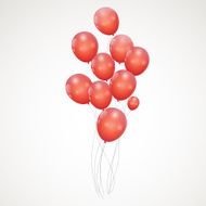 Color Glossy Balloons Background Vector Illustration N188