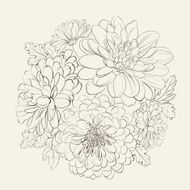 Wreath of beautiful summer flowers
