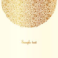 Luxury vintage floral element semicircle