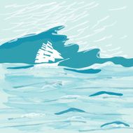 Aquarelle ship
