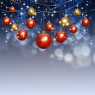 Holiday Xmas Balls Winter Background