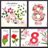 Set of floral cards for your design N12