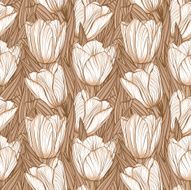 Seamless pattern with tulips N15