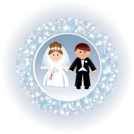 Greeting card with a wedding