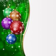 Green Xmas Greeting Card