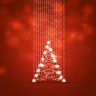 Xmas Tree Red Holiday Background N2