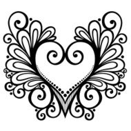 Vector Deco Floral Heart