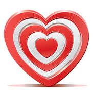 Red heart target aim