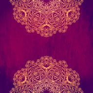 Vintage invitation card with lace ornament N52