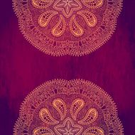 Vintage invitation card with lace ornament N54