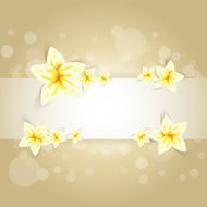 realistic vector flowers card