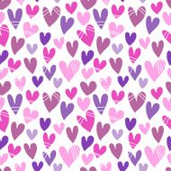 Seamless pattern with a lot of hearts