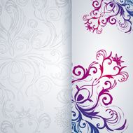 Abstract vector background with floral item N8