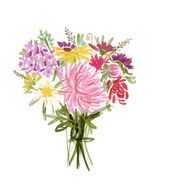 Floral summer bouquet for your design N4