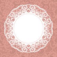 Elegant doily on lace gentle background N27