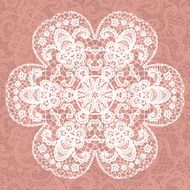 Elegant lacy doily Vector snowflake N2