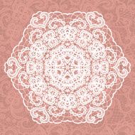 Elegant lacy doily Vector snowflake N5