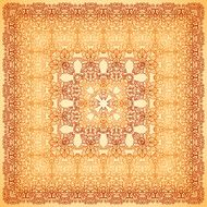 Vintage beige ornate vector square background N2