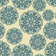 Beautiful blue seamless lace background vector
