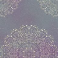 Beautiful arabesque lace pattern background vector N4