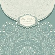 Beautiful invitation with lace vector