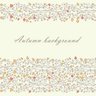 Autumn background with hearts N2