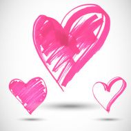 Pink big heart shape N2