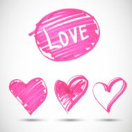 Pink big heart shape N3
