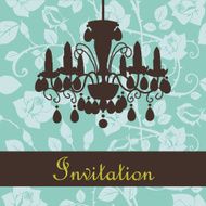 Glamour invitation with a lamp