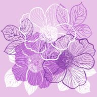 Floral background with flowers of peony N5