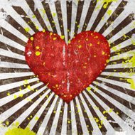 heart on grunge background N7