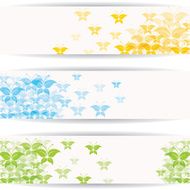 Abstract colorful butterfly design for website banner N2