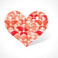 Red butterfly make a heart