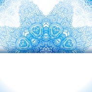Blue winter round lace background N2