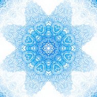 Blue winter round lace background N3