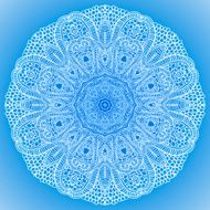 Blue winter round lace background N5