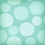 Seamless decorative blue pattern with ornamental circles