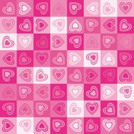 Cute heart seamless background vector