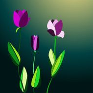 Floral fantasy background Tulips