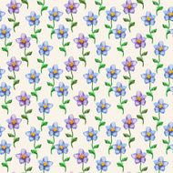 floral seamless texture of watercolor N27