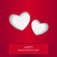 Valentine&#039;s card with text and heart shape Vector ilustration N49